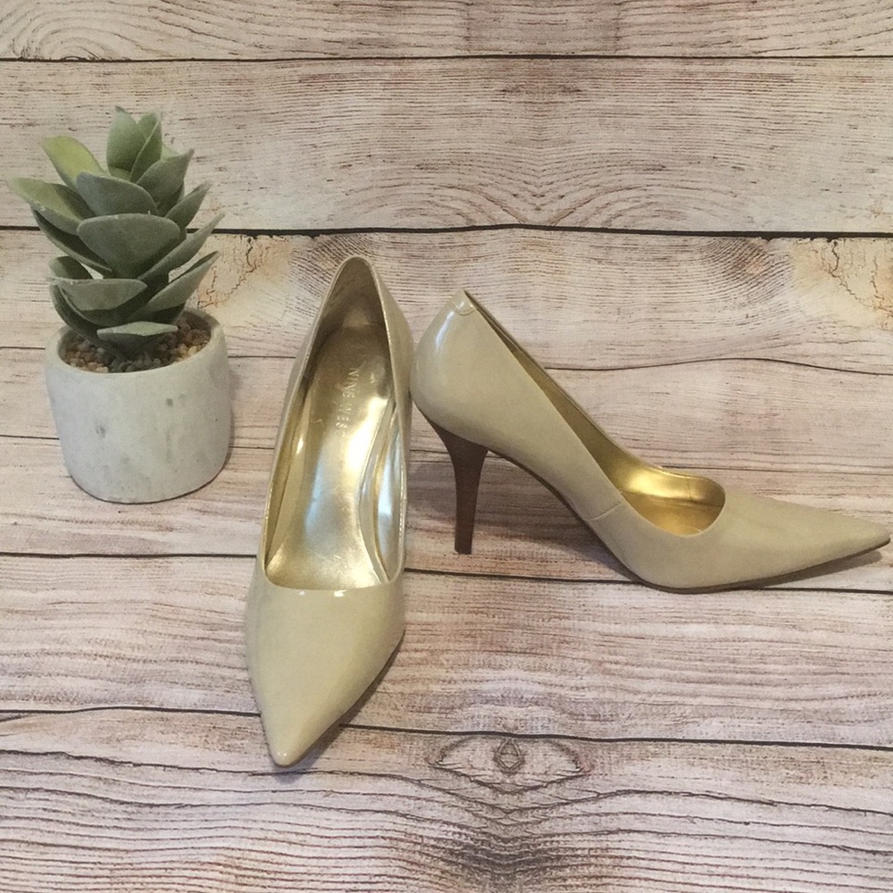 Nine West Nude Patent Leather Heel
